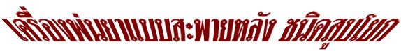 เครื่องพ่นยาแบบสะพายหลัง ชนิดสูบโยก